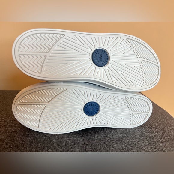 NWOB Men’s UGG Baysider Navy Leather Waterproof Sneakers - Picture 12 of 13